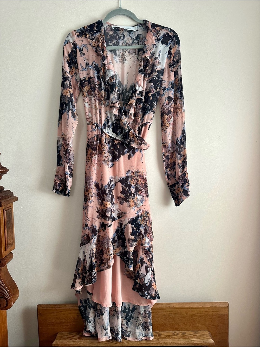 IRO • Garden Long Sleeve Wrap Midi Dress